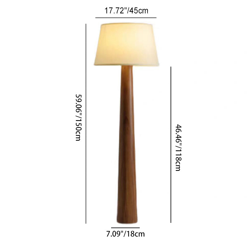 Traditional Vintage Round Cylinder Floor Lamp