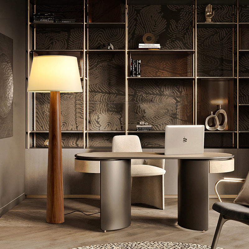 Traditional Vintage Round Cylinder Floor Lamp