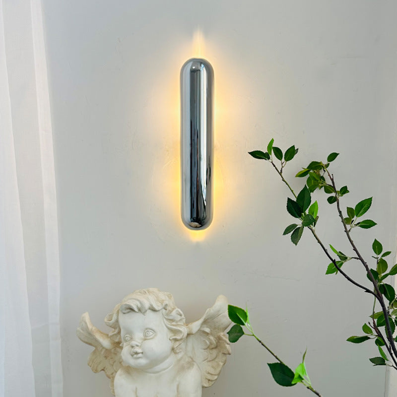 Oval Linear Iron Bedroom 2-Light Wall Lamp