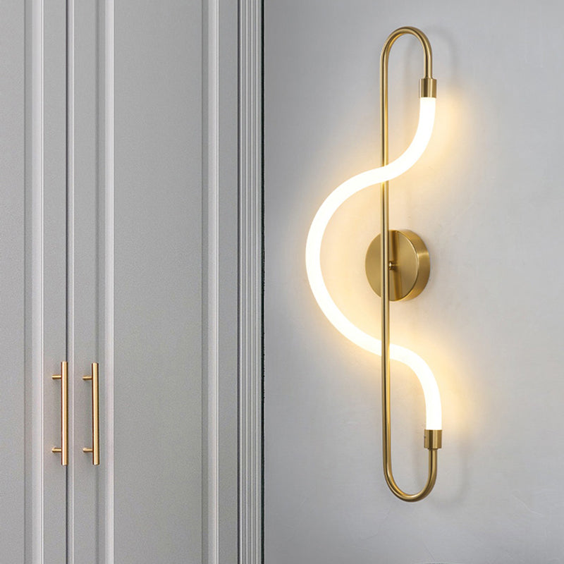 Music Note Shape Iron Wall Lamp