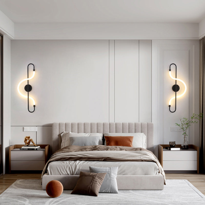 Music Note Shape Iron Wall Lamp