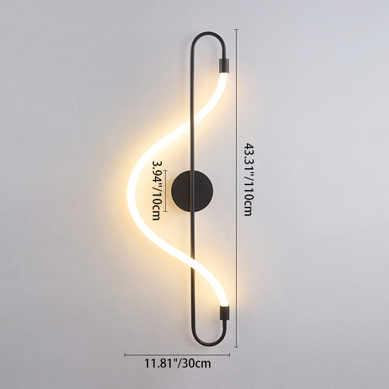 Music Note Shape Iron Wall Lamp