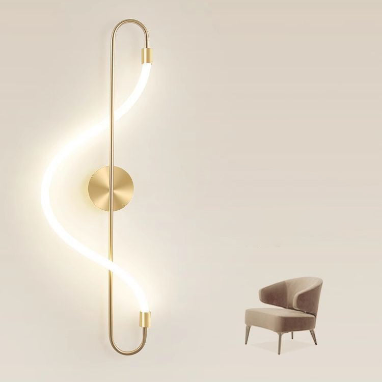 Music Note Shape Iron Wall Lamp