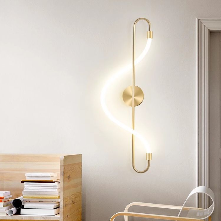 Music Note Shape Iron Wall Lamp