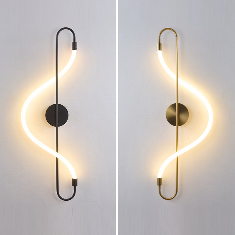 Music Note Shape Iron Wall Lamp