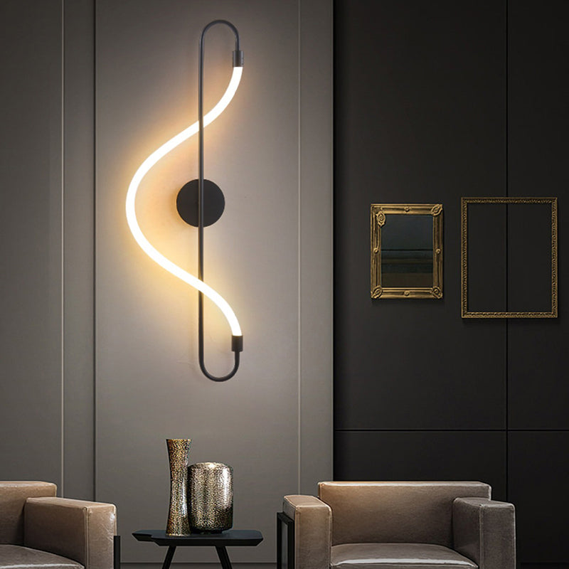 Music Note Shape Iron Wall Lamp
