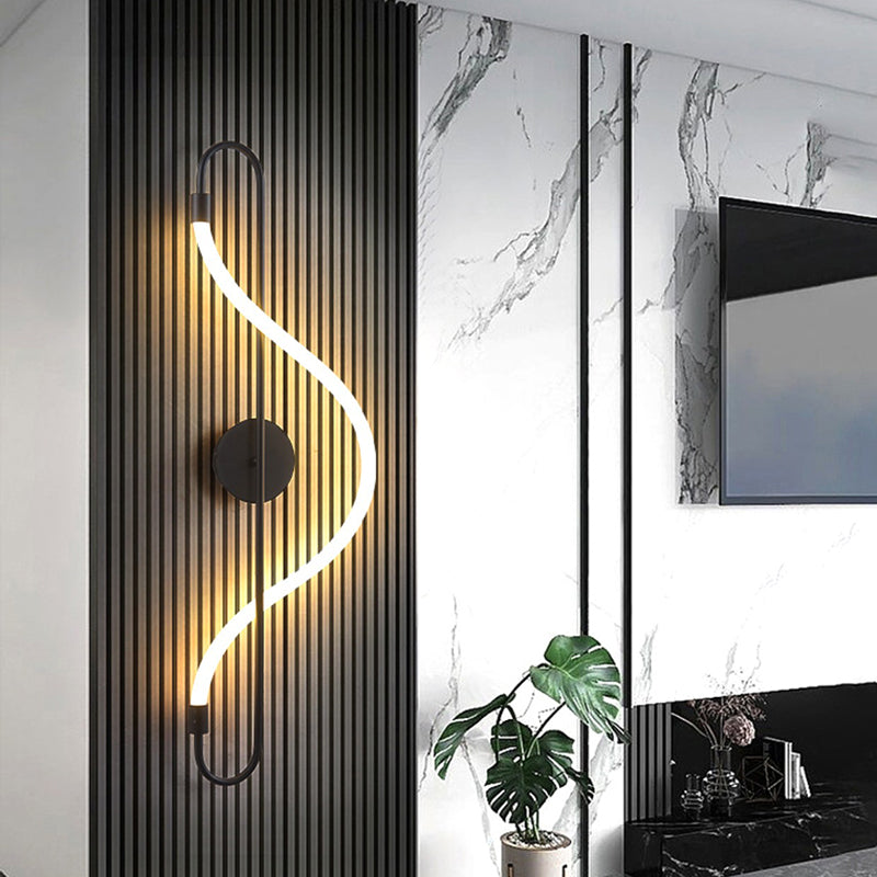 Music Note Shape Iron Wall Lamp