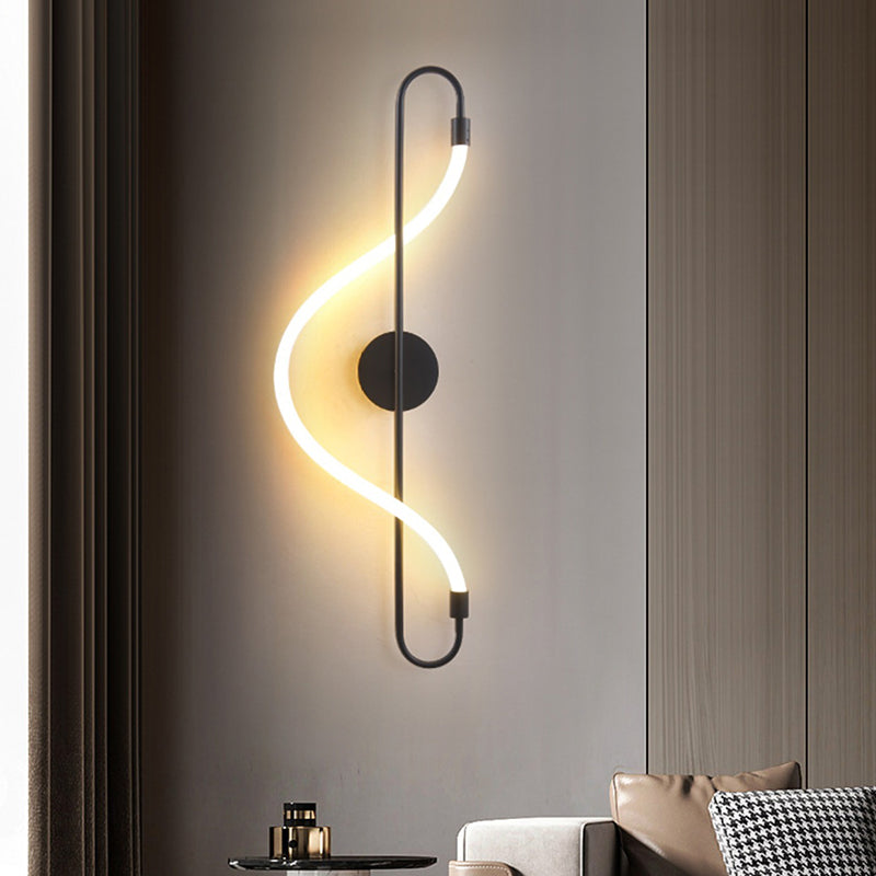 Music Note Shape Iron Wall Lamp