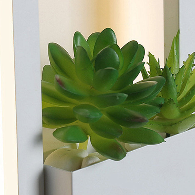 Simulation Plant Round Triangle Wall Lamp