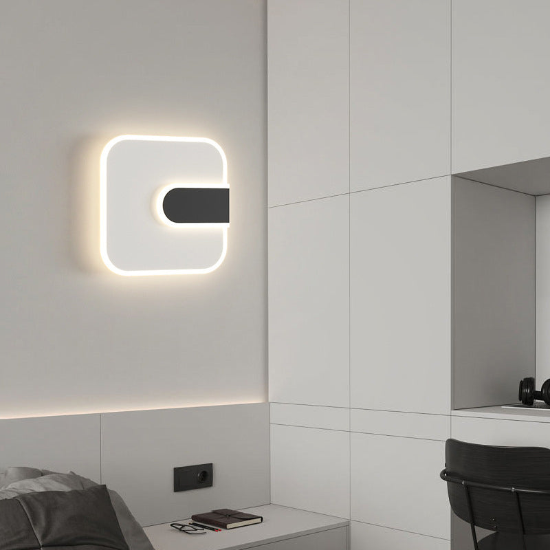 Round Square Iron Acrylic Wall Lamp