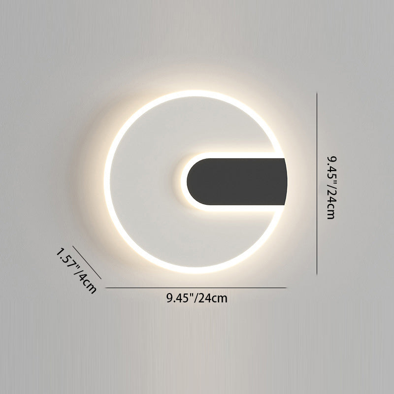 Round Square Iron Acrylic Wall Lamp