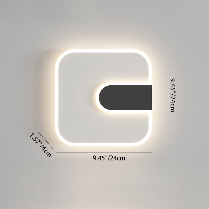 Round Square Iron Acrylic Wall Lamp