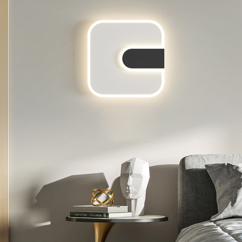 Round Square Iron Acrylic Wall Lamp