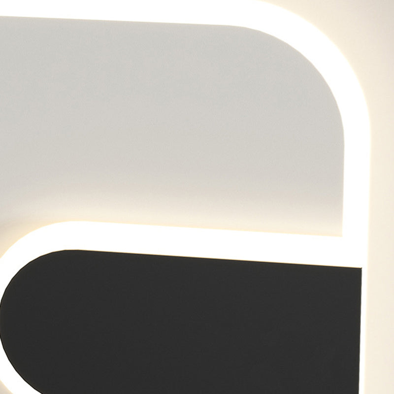 Round Square Iron Acrylic Wall Lamp