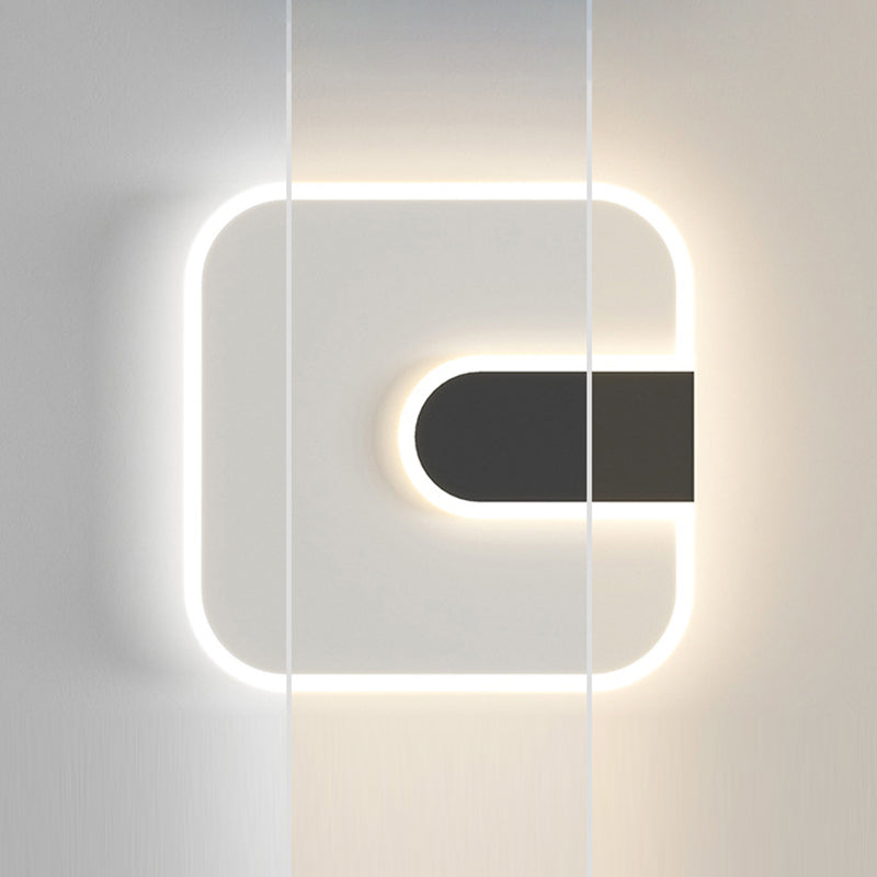Round Square Iron Acrylic Wall Lamp