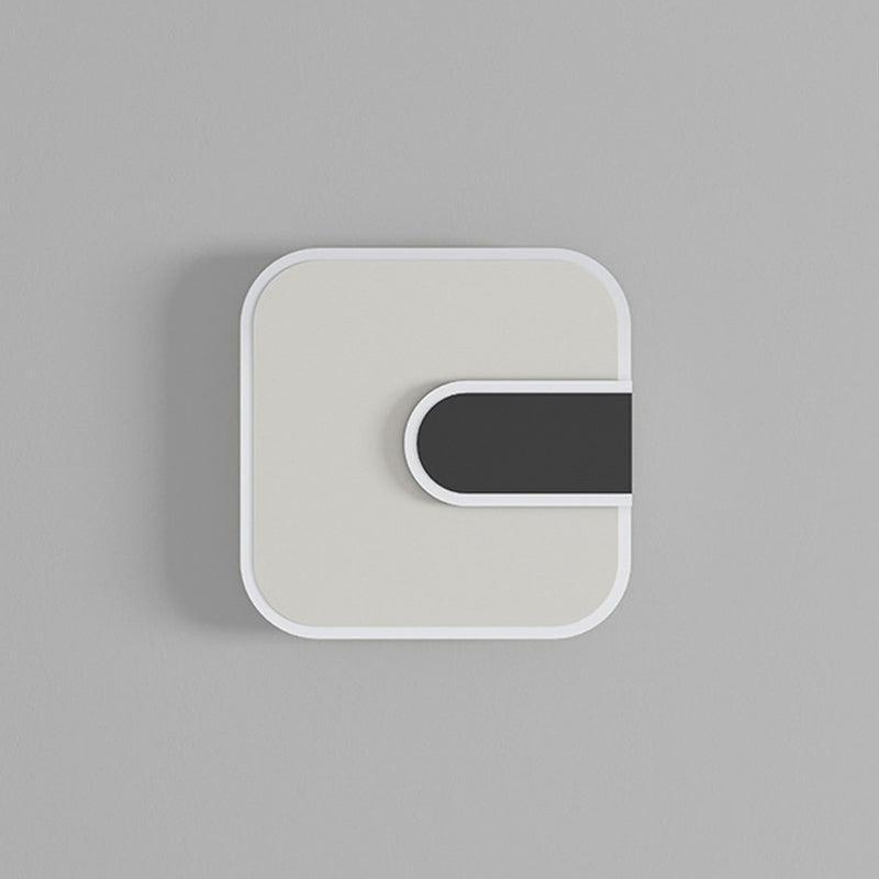 Round Square Iron Acrylic Wall Lamp