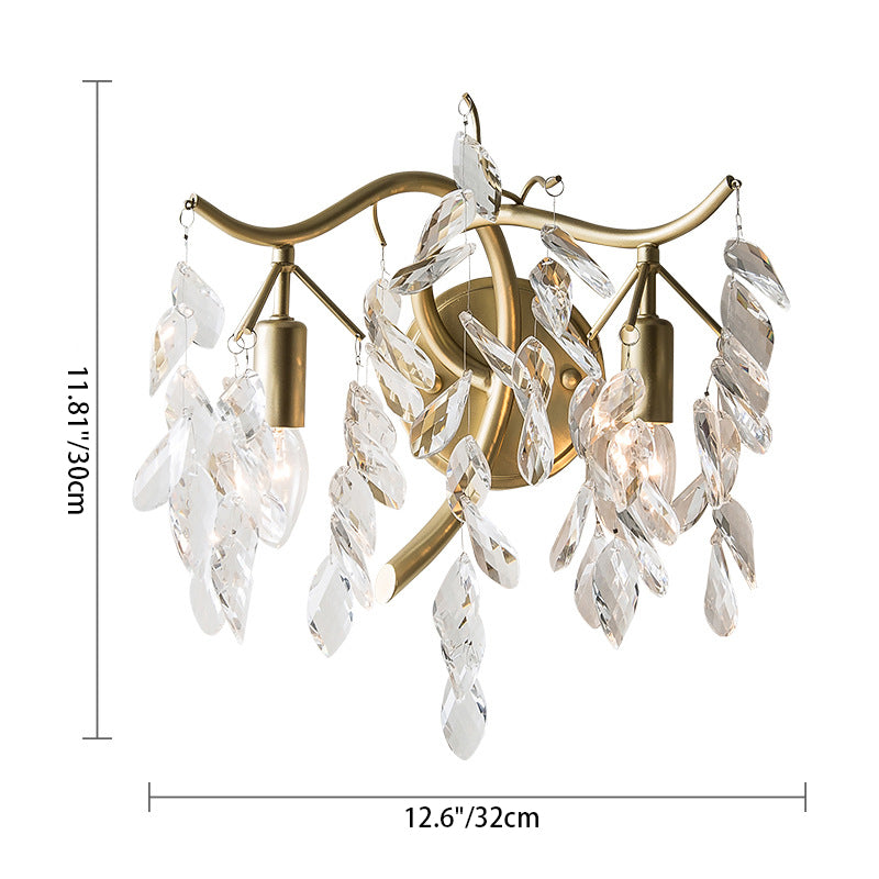 Curve Tassel Shape Iron 2-Light Wall Lamp