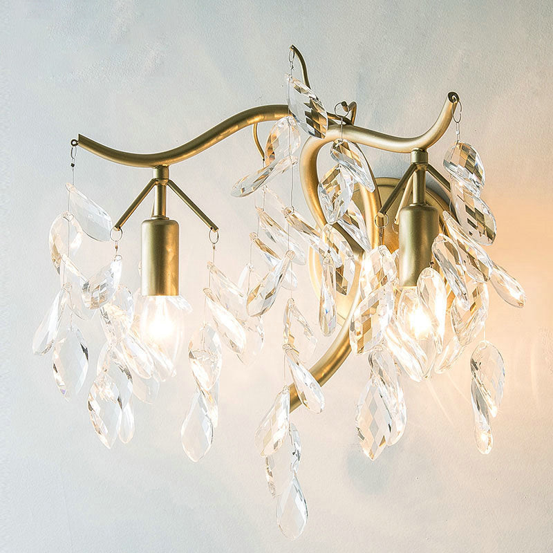 Curve Tassel Shape Iron 2-Light Wall Lamp
