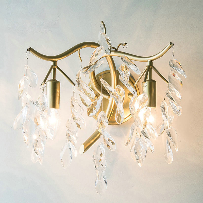 Curve Tassel Shape Iron 2-Light Wall Lamp