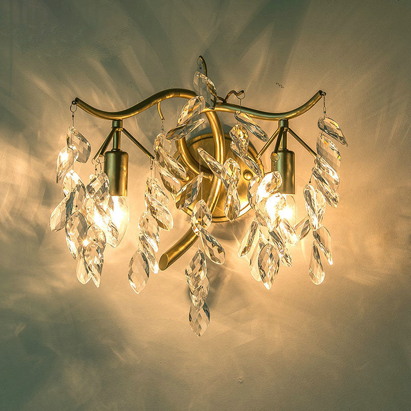 Curve Tassel Shape Iron 2-Light Wall Lamp