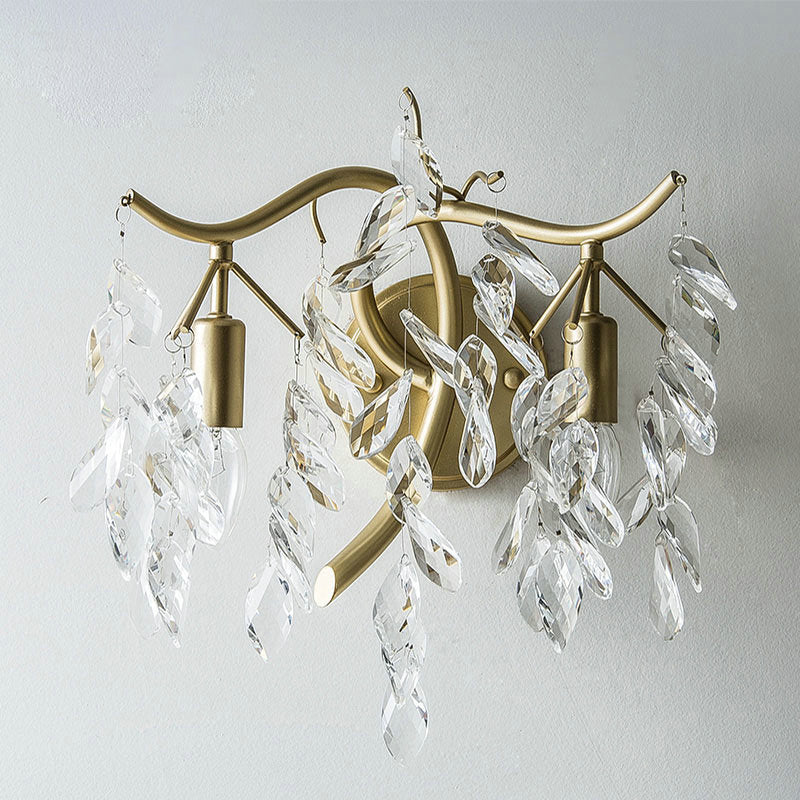 Curve Tassel Shape Iron 2-Light Wall Lamp