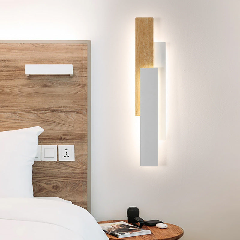 Rectangle Iron Bedroom Wall Lamp