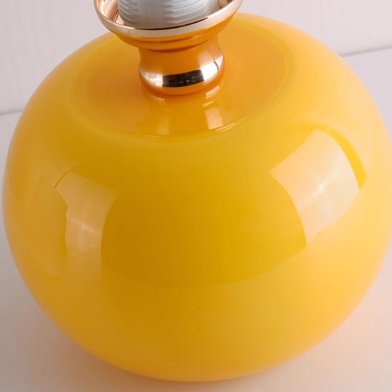 Cream Mushroom Shape Round Table Lamp