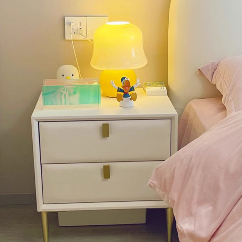 Cream Mushroom Shape Round Table Lamp