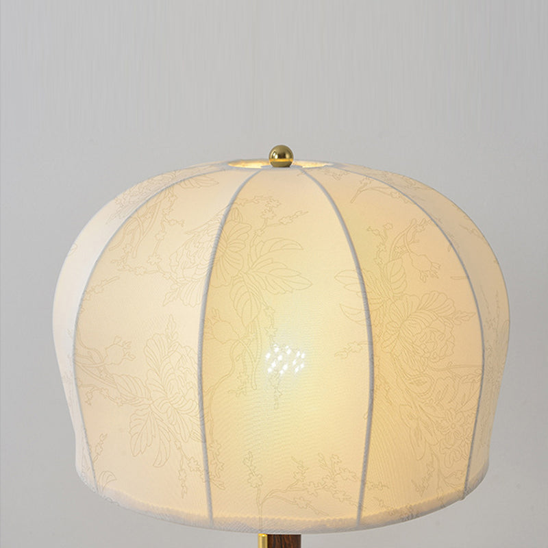 Traditional Vintage Round Fabric Floor Lamp