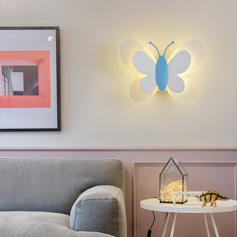 Cartoon Butterfly Shape Iron Wall Lamp