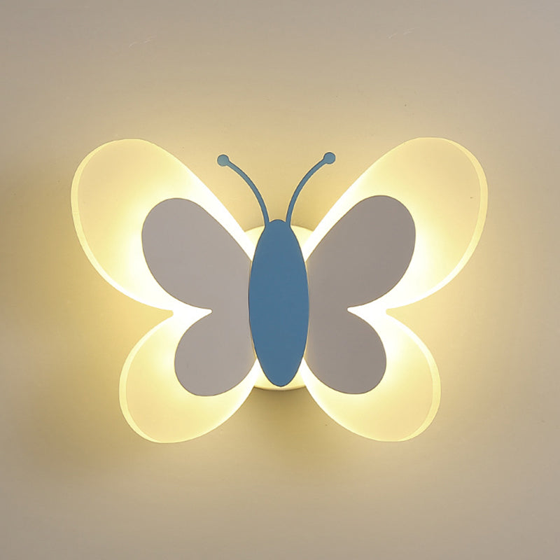Cartoon Butterfly Shape Iron Wall Lamp