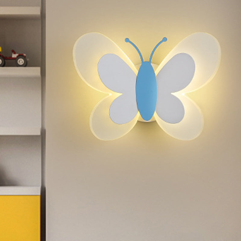 Cartoon Butterfly Shape Iron Wall Lamp