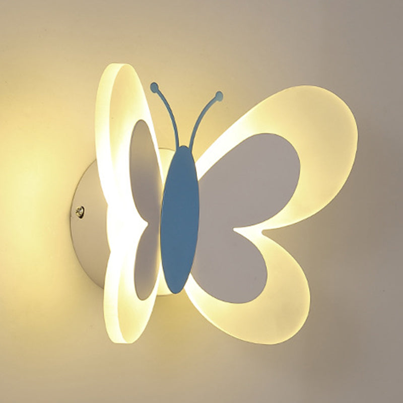 Cartoon Butterfly Shape Iron Wall Lamp