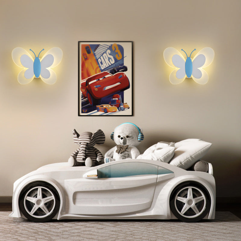 Cartoon Butterfly Shape Iron Wall Lamp
