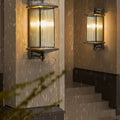 Rectangle Copper Glass 1/2 Outdoor Light