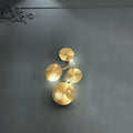 Round Lotus Leaf Stainless 6-Light Wall Lamp