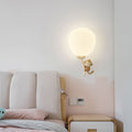 Cream Round Balloon Monkey Wall Lamp