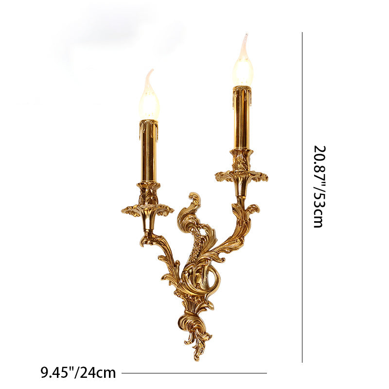 Candle Shape Copper 2/3 2-Light Wall Lamp