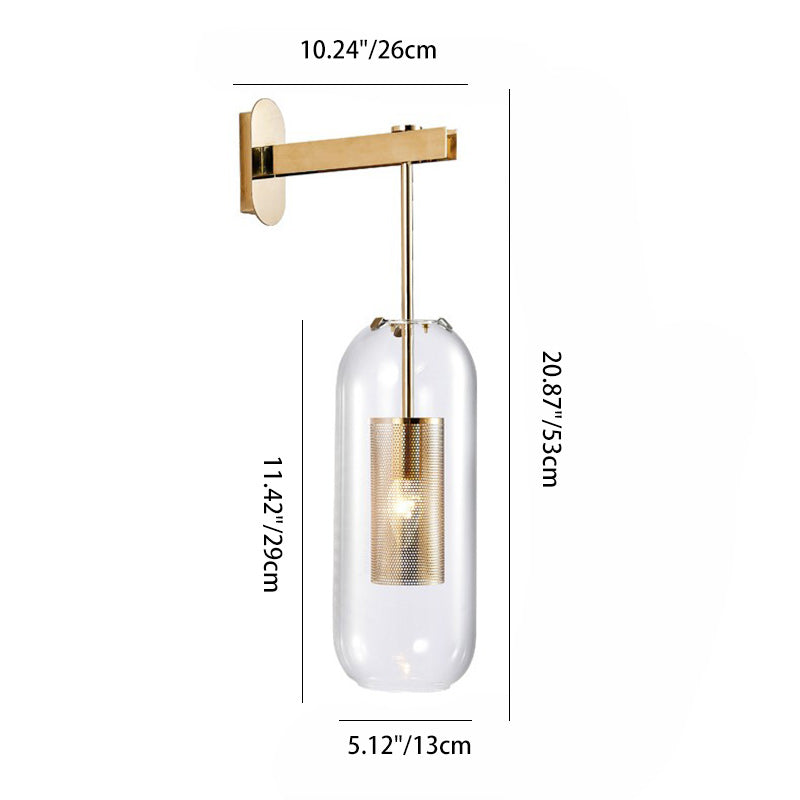 Cylinder Oval Stainless Steel Wall Lamp