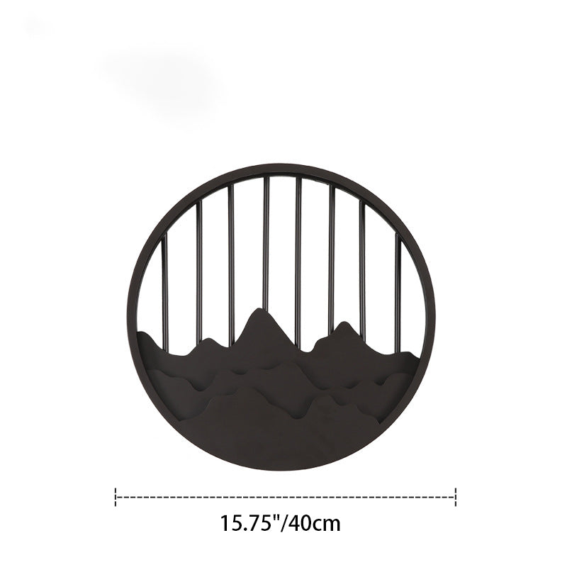 Mountain Round Iron Bedroom Wall Lamp