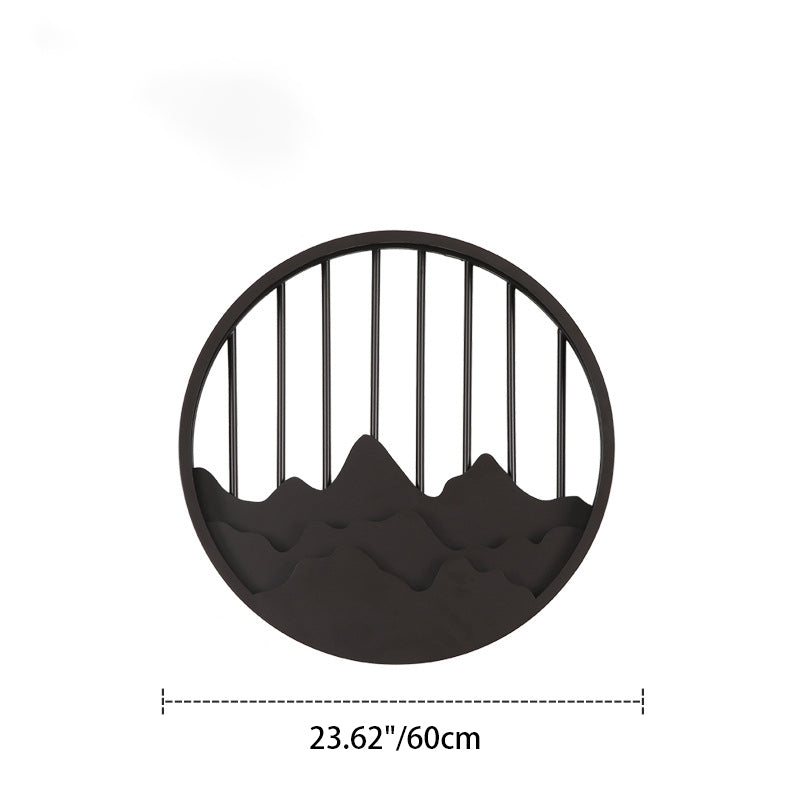 Mountain Round Iron Bedroom Wall Lamp