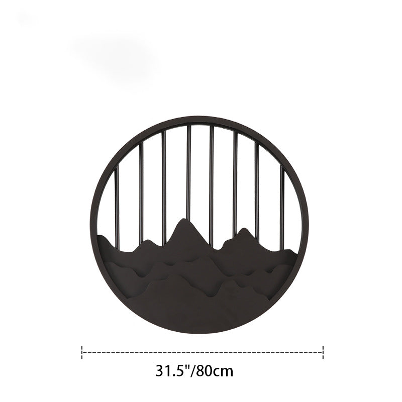 Mountain Round Iron Bedroom Wall Lamp
