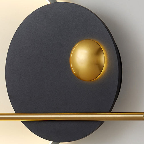 Round Aluminum Iron Bedroom Wall Lamp