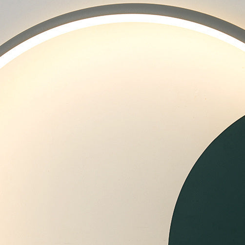 Round Aluminum Iron Bedroom Wall Lamp