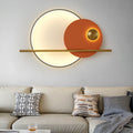 Round Aluminum Iron Bedroom Wall Lamp