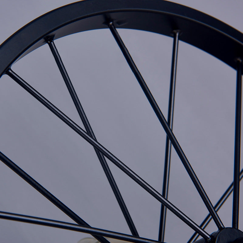 Wheel Round Iron Living Wall Lamp