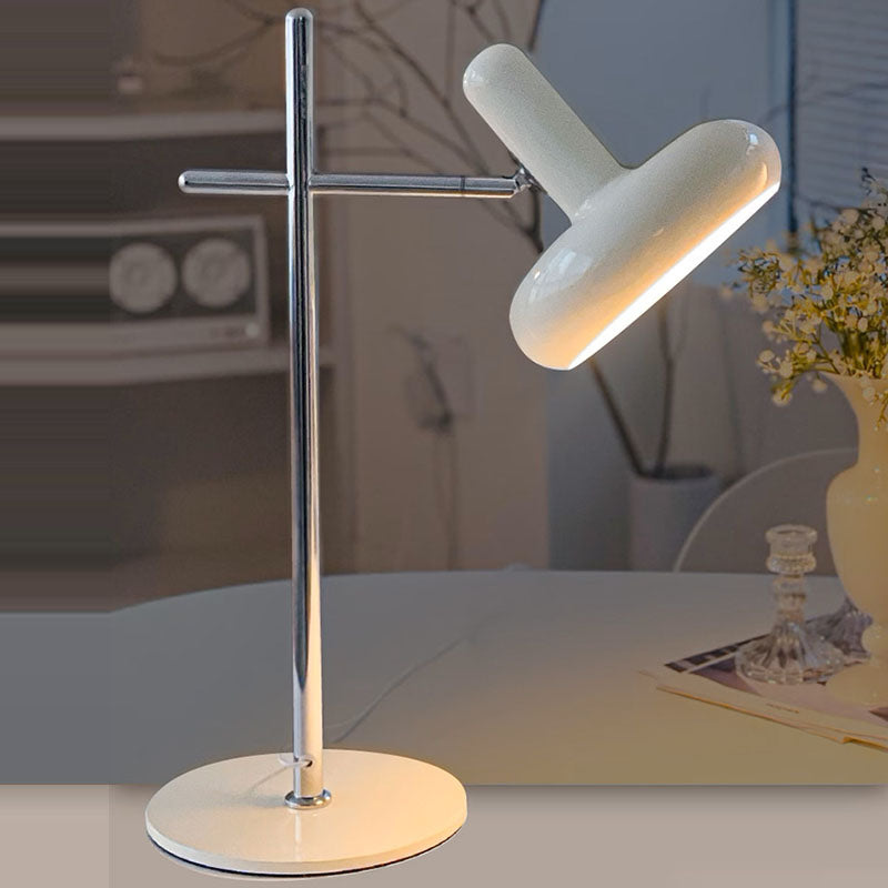 Cream Round Rotating Lampshade Table Lamp