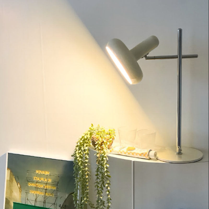 Cream Round Rotating Lampshade Table Lamp