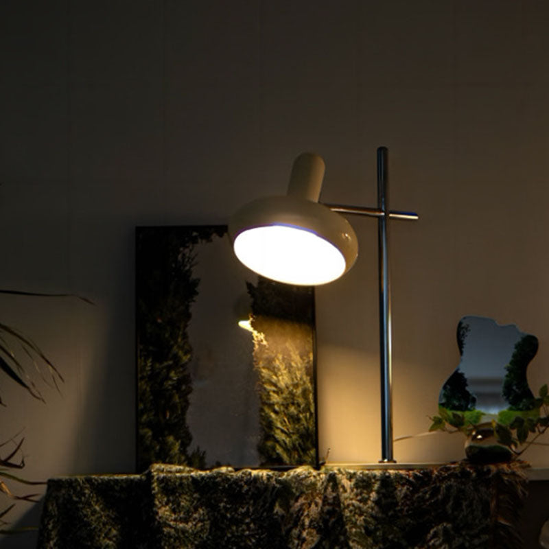 Cream Round Rotating Lampshade Table Lamp