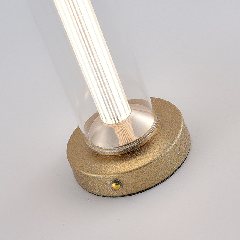 Portable Round Cylinder Iron Table Lamp
